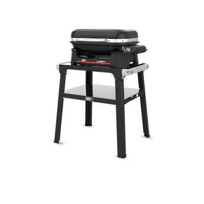 Barbecue &eacute;lectrique d&rsquo;ext&eacute;rieur connect&eacute; Lumin&reg; avec support-view 1