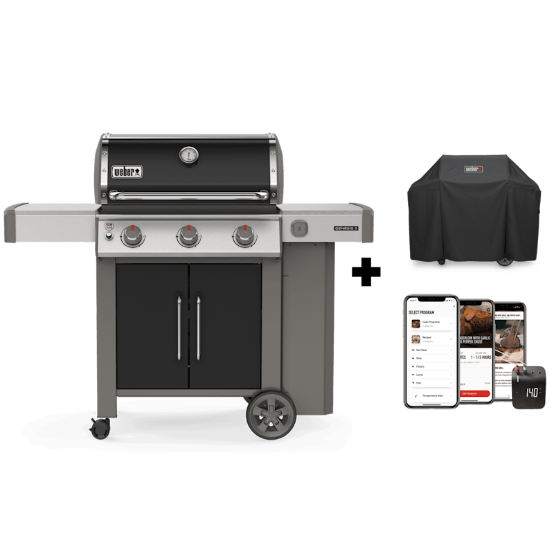 Parrilla a gas Genesis®️ II E-315 GBS + Funda + Weber Connect