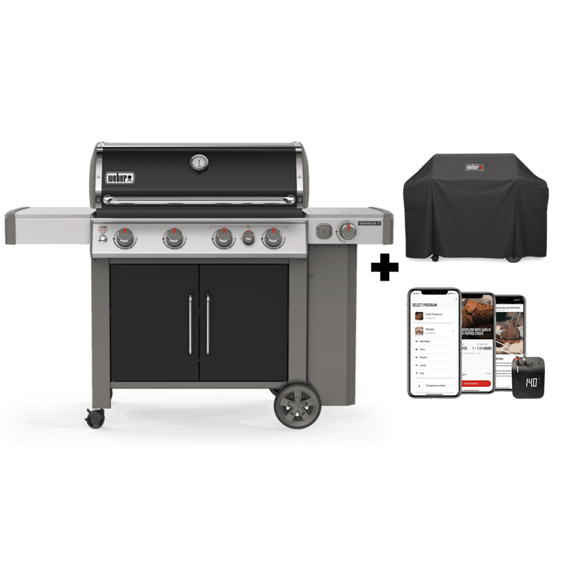 Parrilla a gas Genesis®️ II E-435 GBS + Funda + Weber Connect