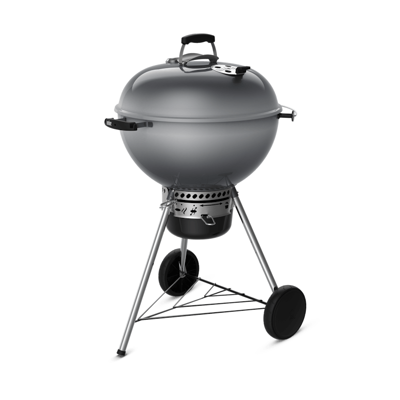 Fog gray charcoal grill with black trim finishes. image number 2