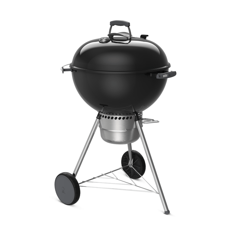 Black charcoal grill with gray trim finishes. image number 2