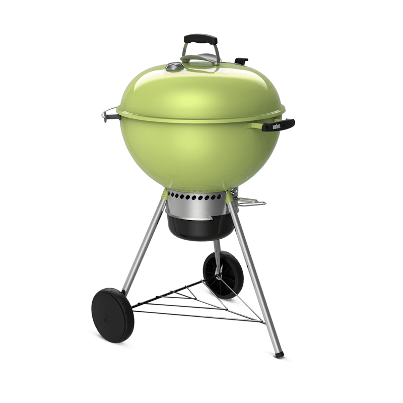 Spring green charcoal grill with black trim finishes. image number 2