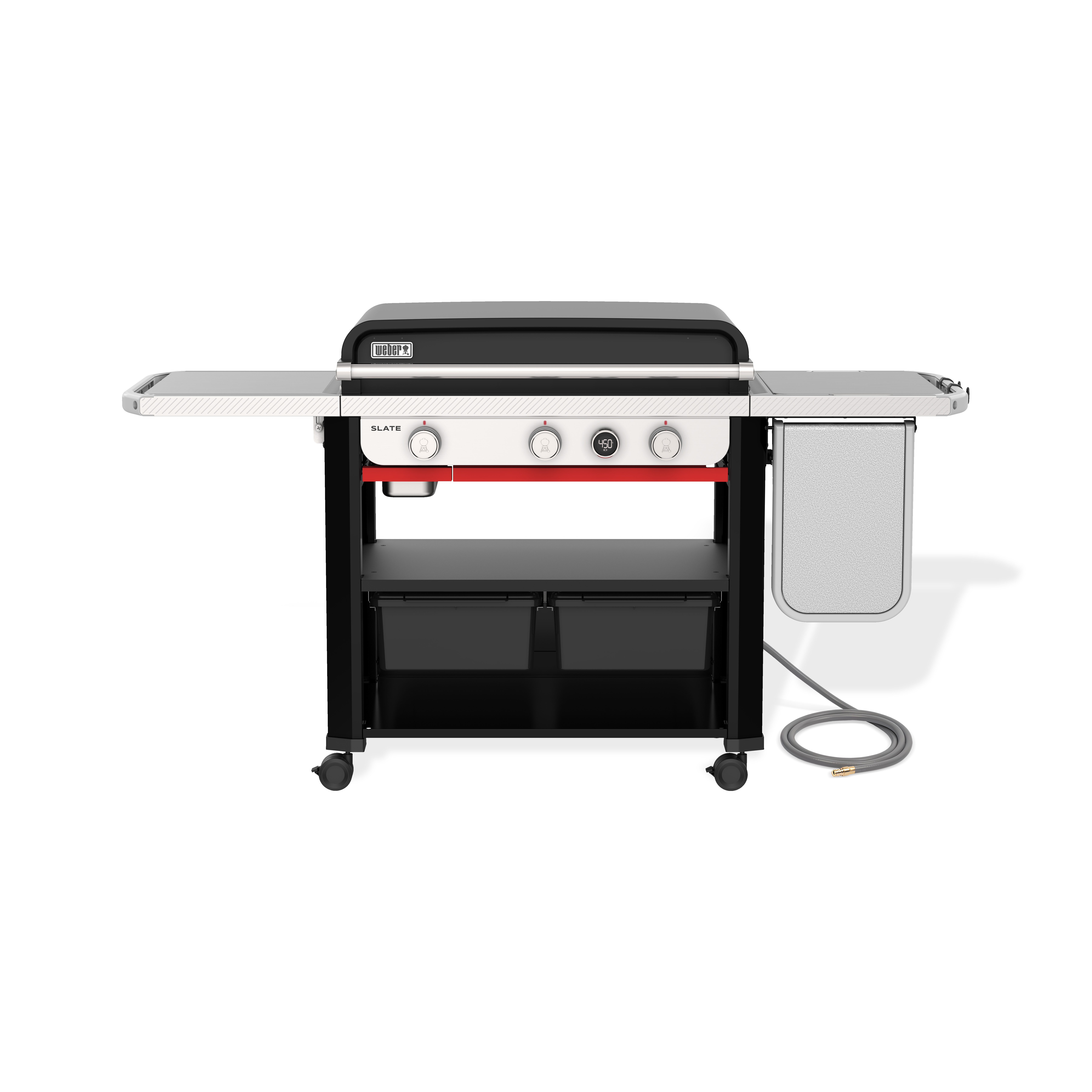 Weber Grills Slate Rust-Resistant Griddle w/ Extendable Side Table Natural Gas | Black | Size 30"