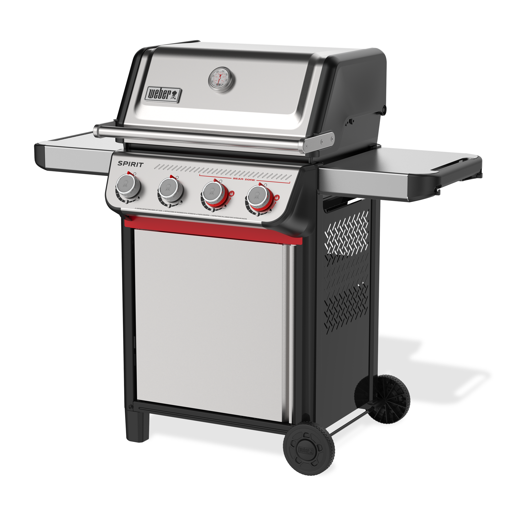 Barbacoa a Gas Weber Spirit S-425 4 Quemadores con Sear Zone Acero Inoxidable