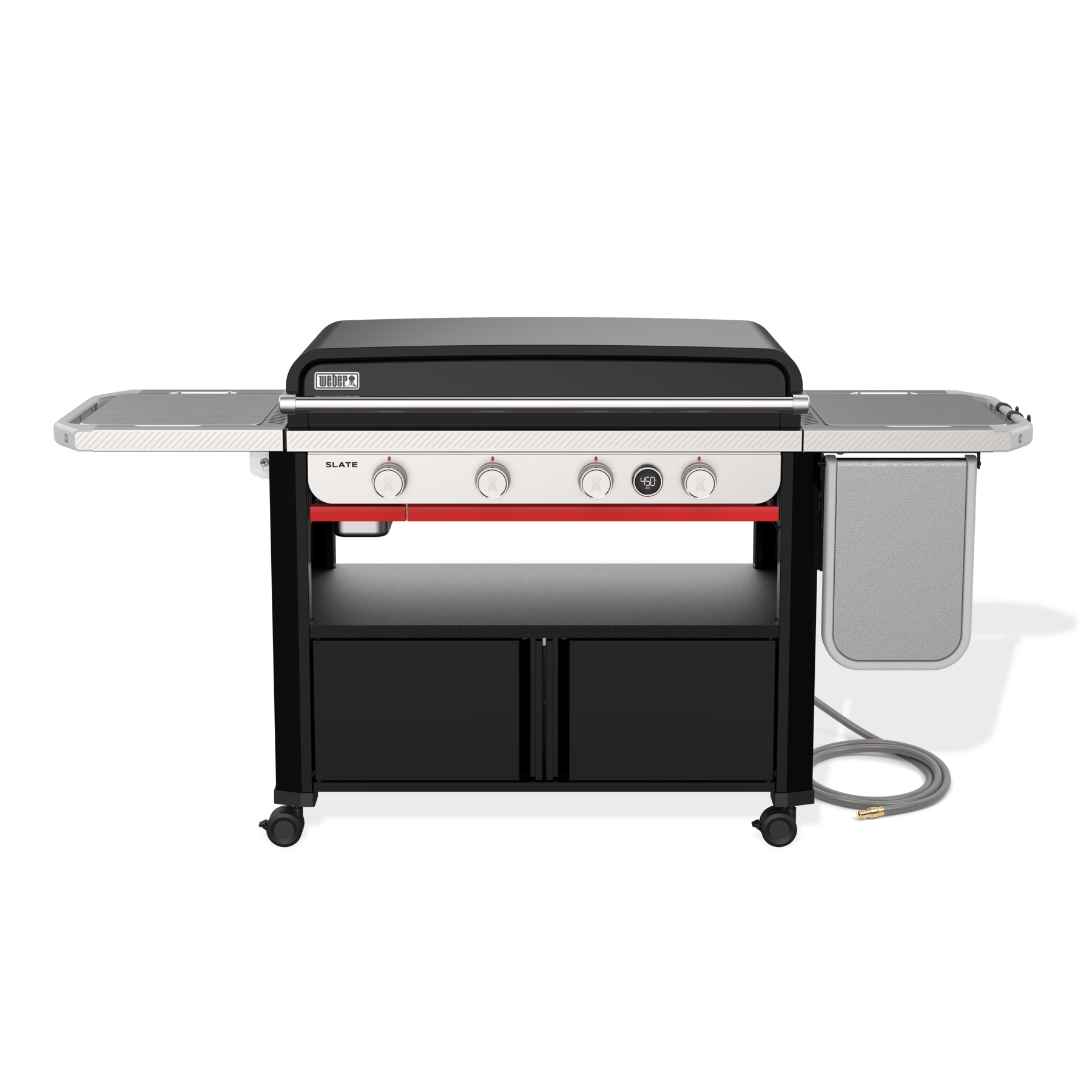 Weber Grills Slate Rust-Resistant Griddle w/ Flip-Up Side Table Natural Gas | Black | Size 36"