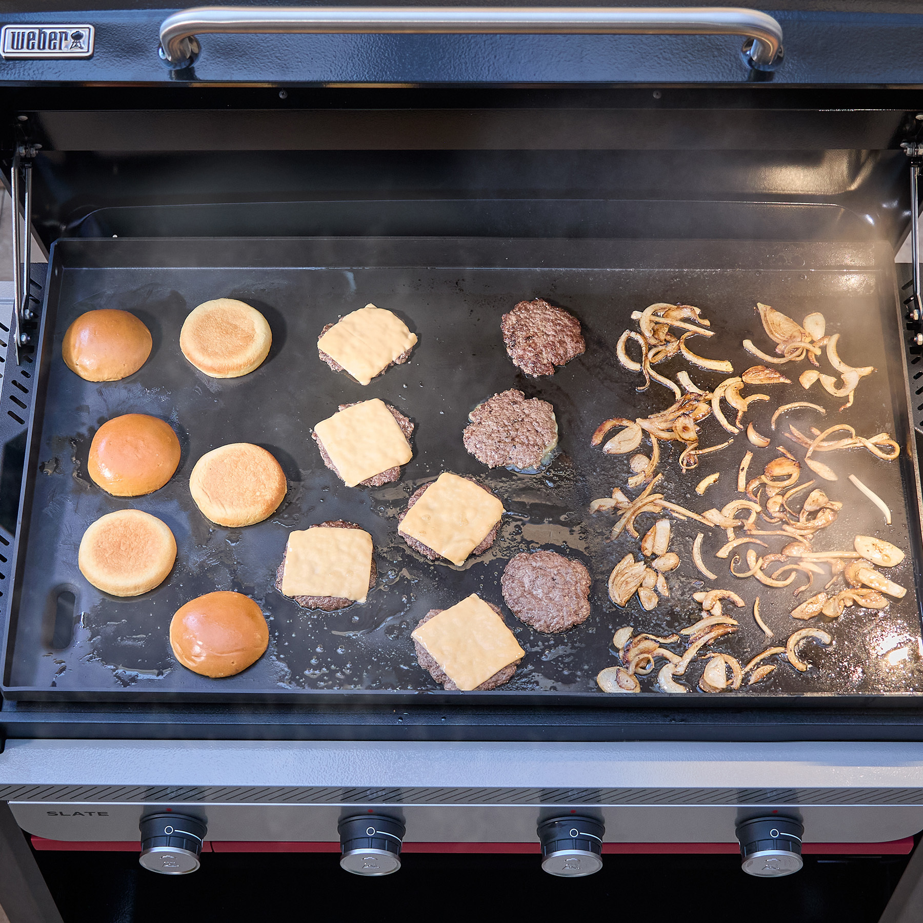 Slate® 36” Rust-Resistant Griddle with Closed Cabinet | Weber US