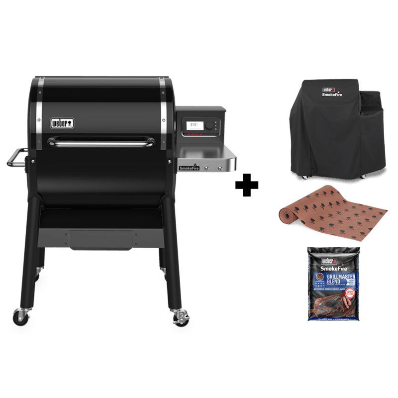 Parrilla a Pellet SmokeFire EX4 GBS + Funda + Butcher Paper + Pellets de Madera Natural Grill Master