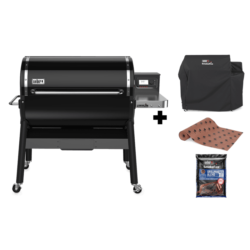 Parrilla a Pellet SmokeFire EX6 GBS + Funda + Butcher Paper + Pellets de Madera Natural Grill Master