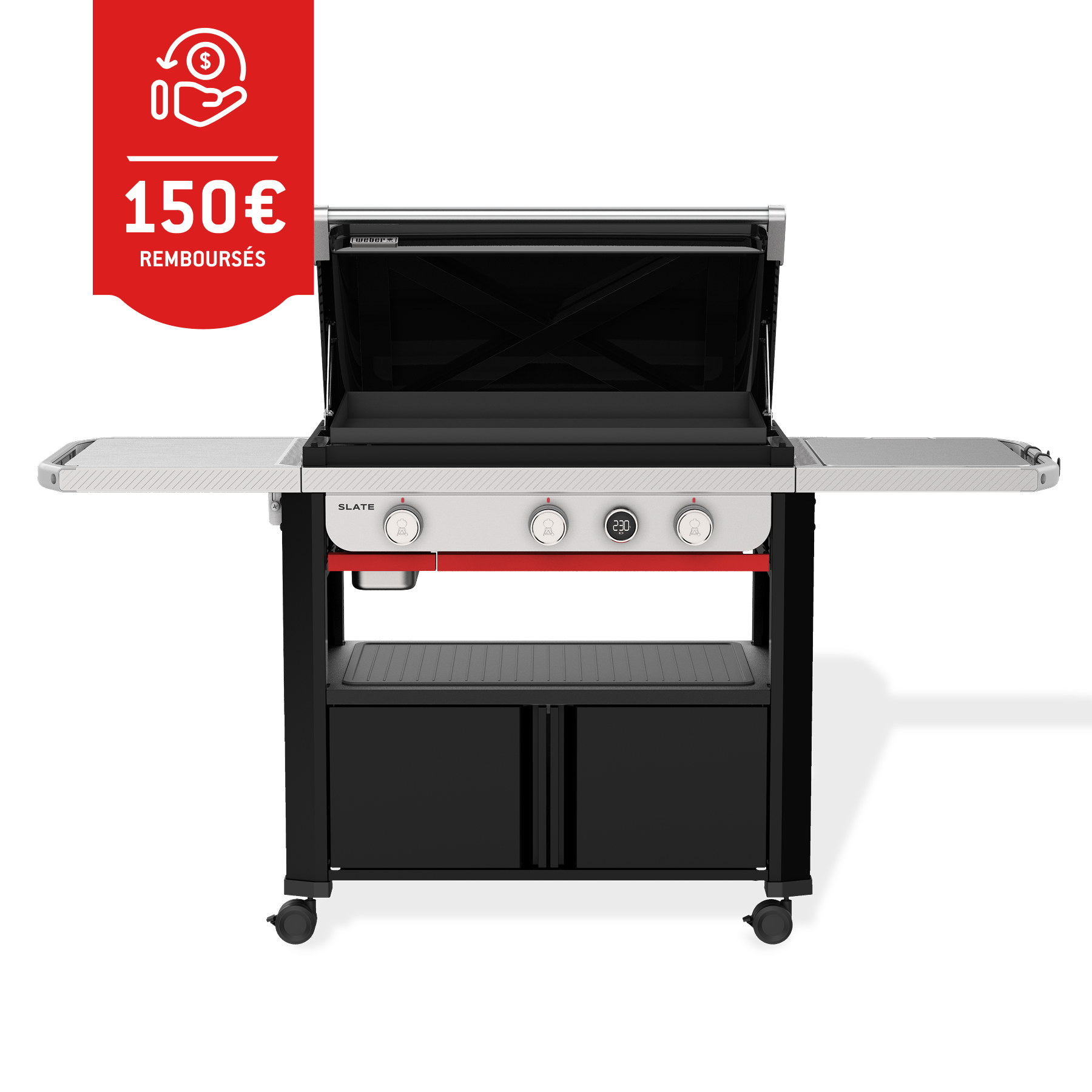 Plancha Premium Weber&reg; SLATE&reg; GPD 76 cm sur chariot-view 2