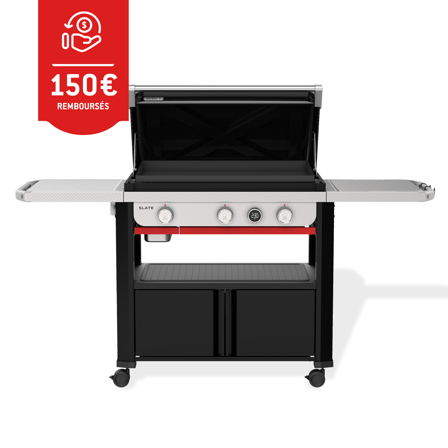Plancha Premium Weber&reg; SLATE&reg; GPD 76 cm sur chariot-view 2