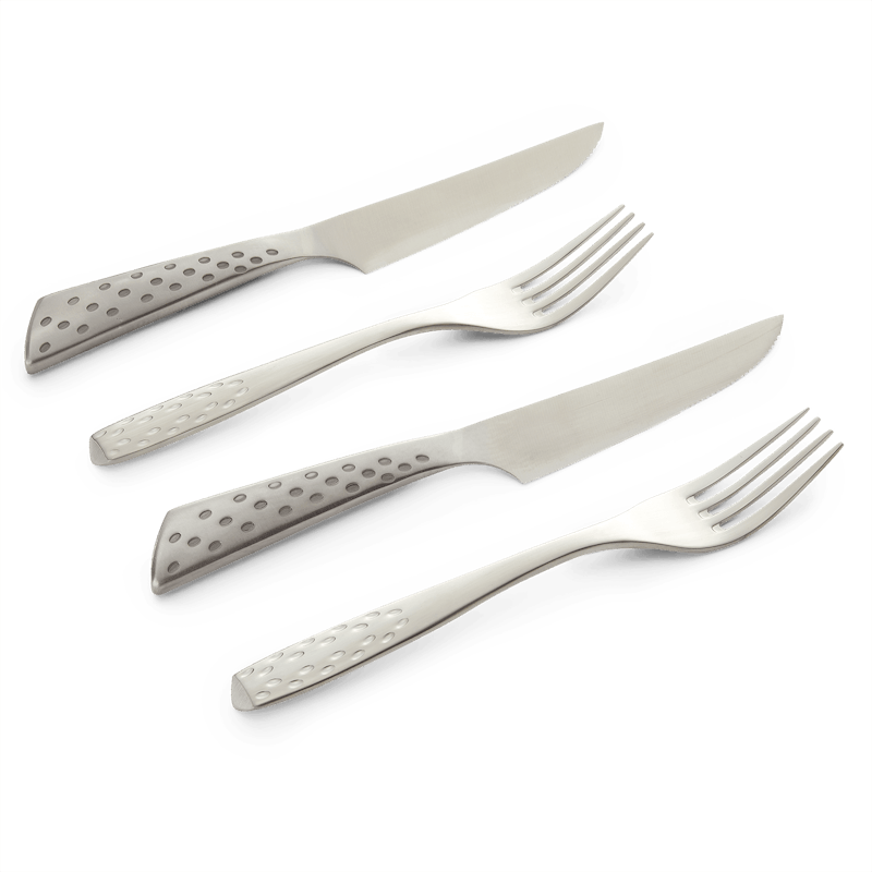 Set de cuchillo y tenedor para carne - 4 piezas image number 0