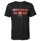 'Born in Chicago' T-shirt voor heren – zwart image number 0