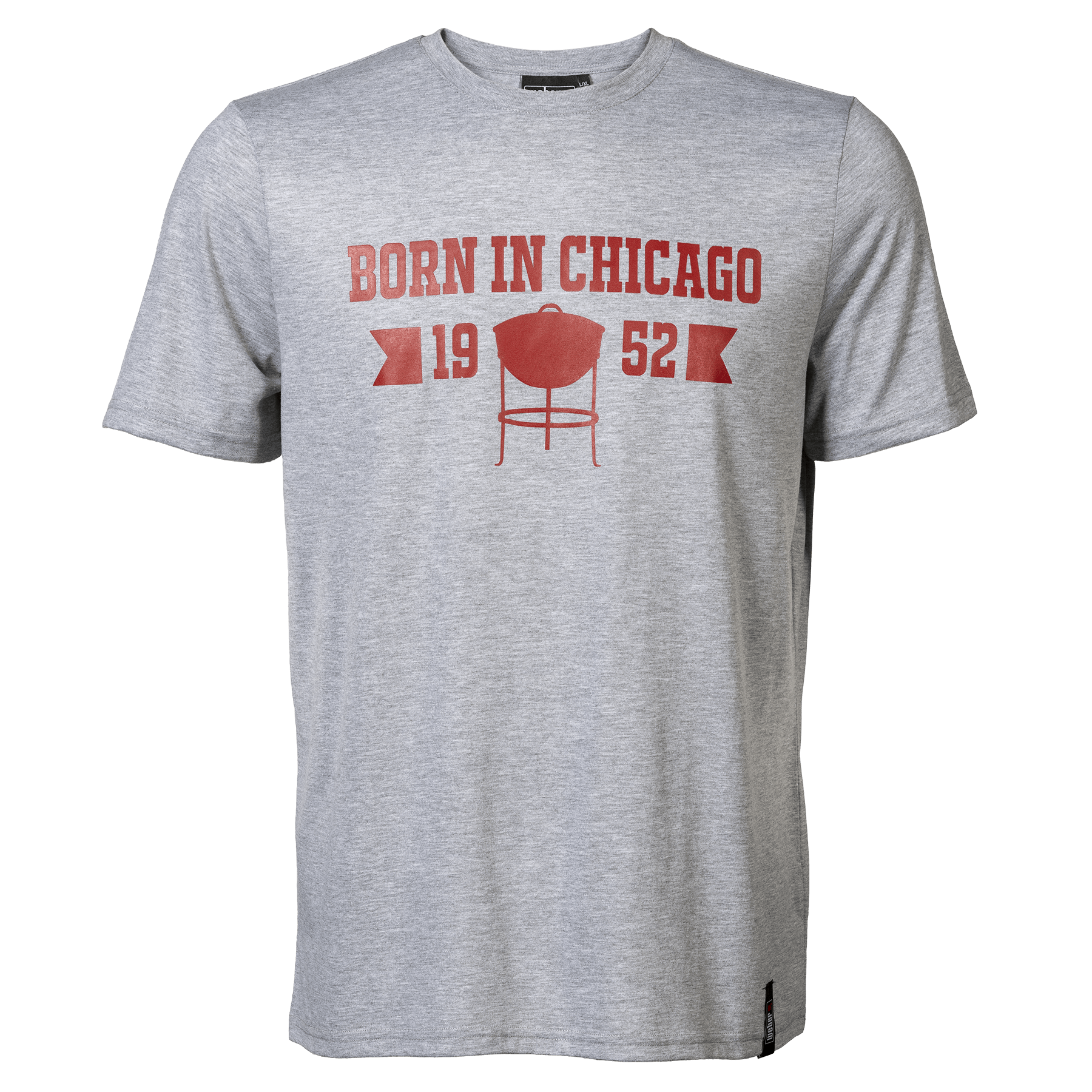 Herren T-Shirt Born in Chicago - grau