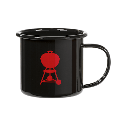 Weber Taza retro esmaltada - "Red Kettle"