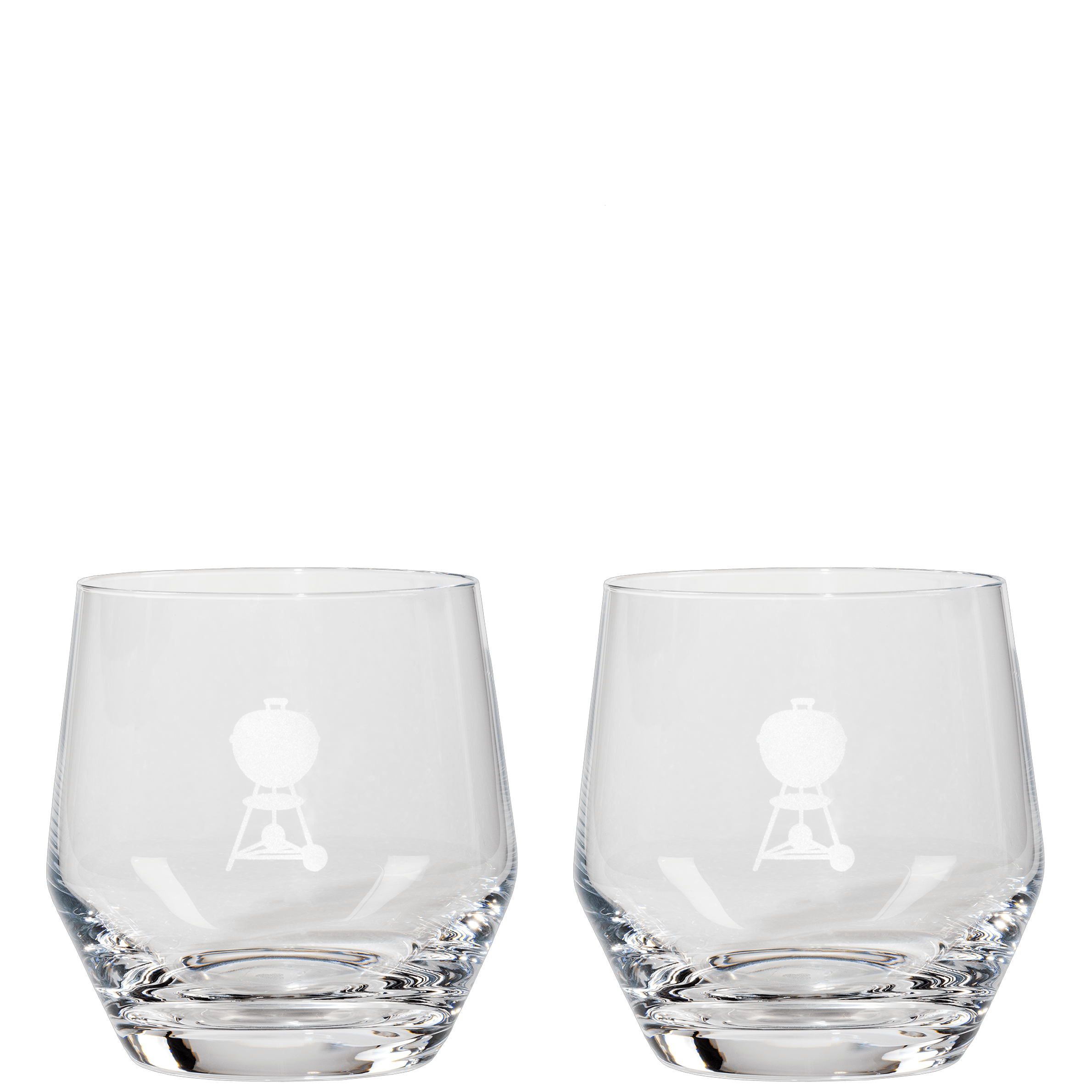 Weber Trinkglas 2er Set mit Untersetzer, 310 ml