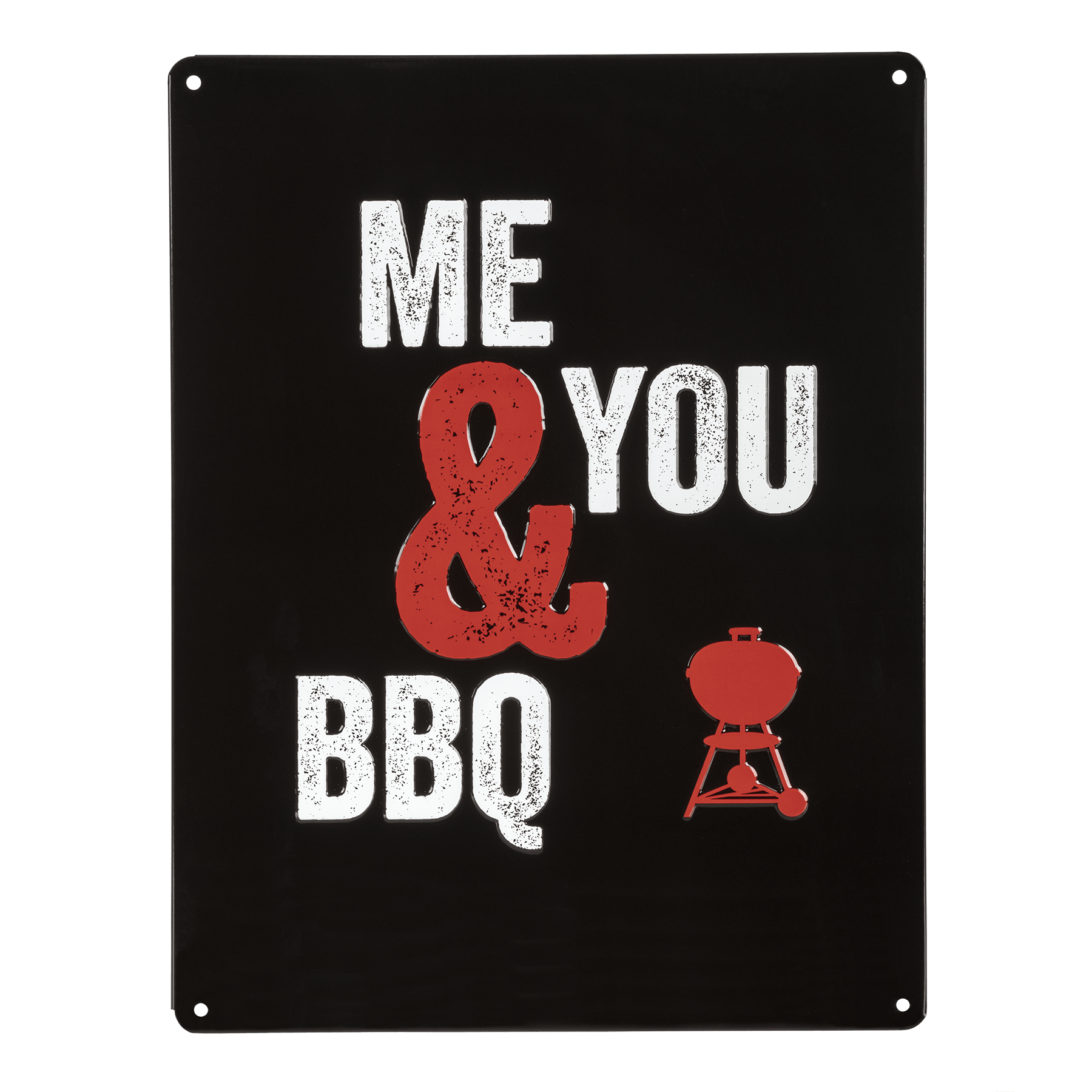 Weber Retro-Schild "Me & You & BBQ"