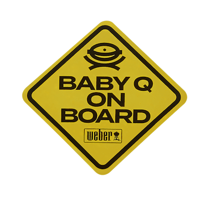 Limited Edition Weber "Baby Q on Board" Car Decal-view 2