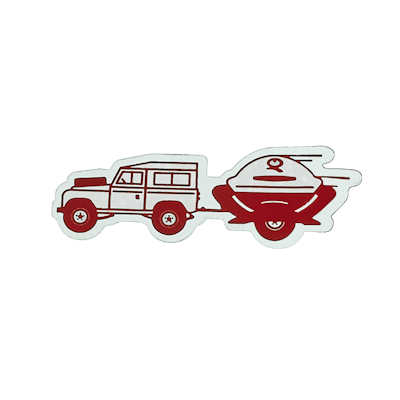 Limited Edition Weber Q Trailer Car Decal -view 2