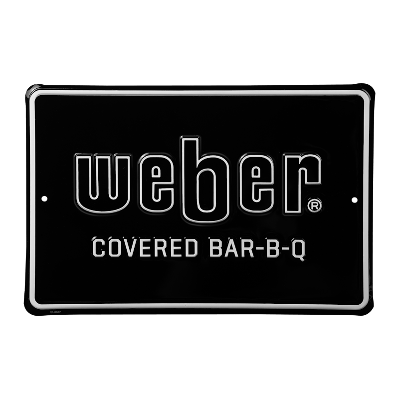 Letrero metálico con la leyenda “Covered Bar-B-Q” Weber Limited Edition image number 0