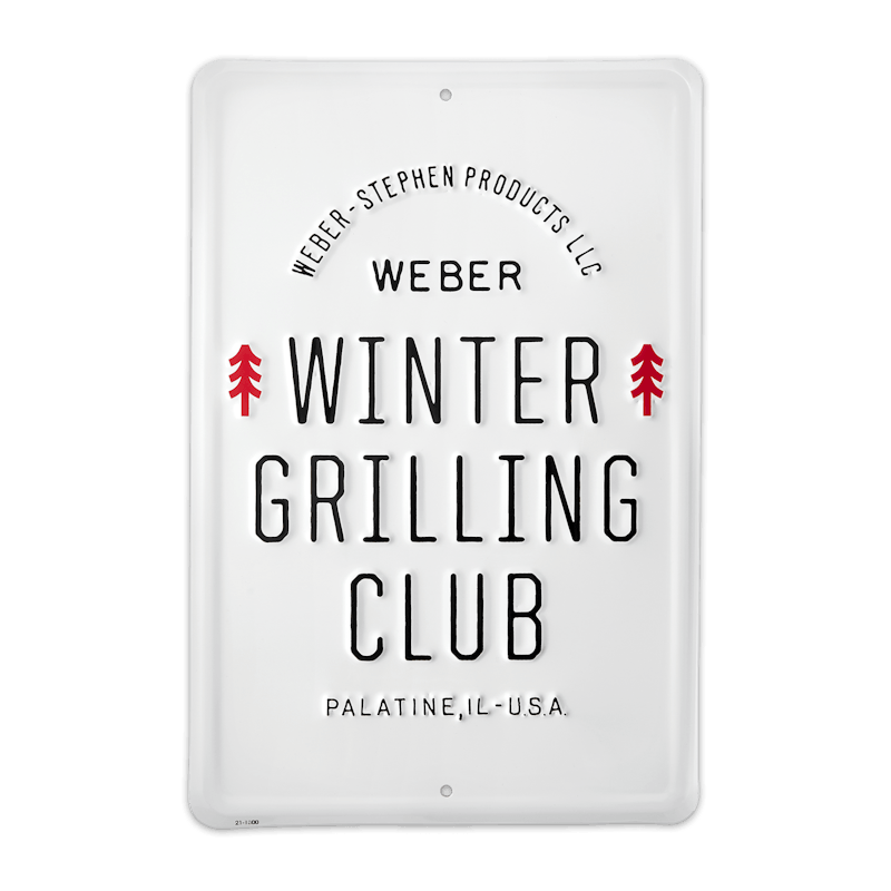 Limited Edition Weber® Winter Grilling Club Metal Sign Merchandise and Outdoor Lifestyle | Weber Gear | Grills