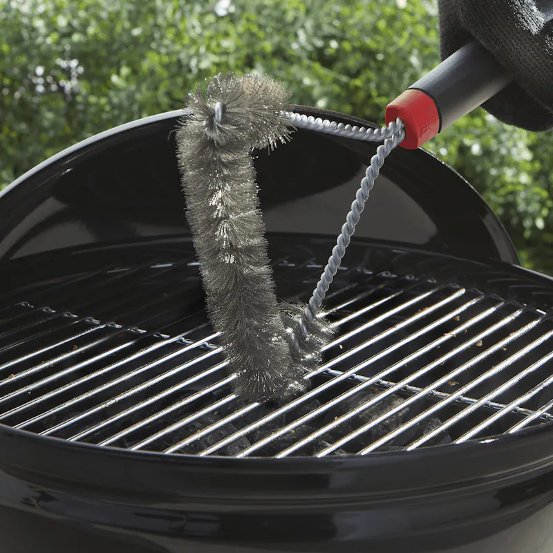 Invero® Spazzola Raschietto Per Barbecue In Metallo - 30 Cm, Setole In Acciaio Inox