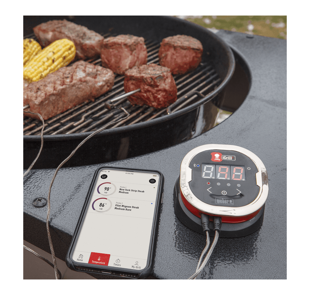 Weber Thermometer, Bluetooth Connected, iGrill 2