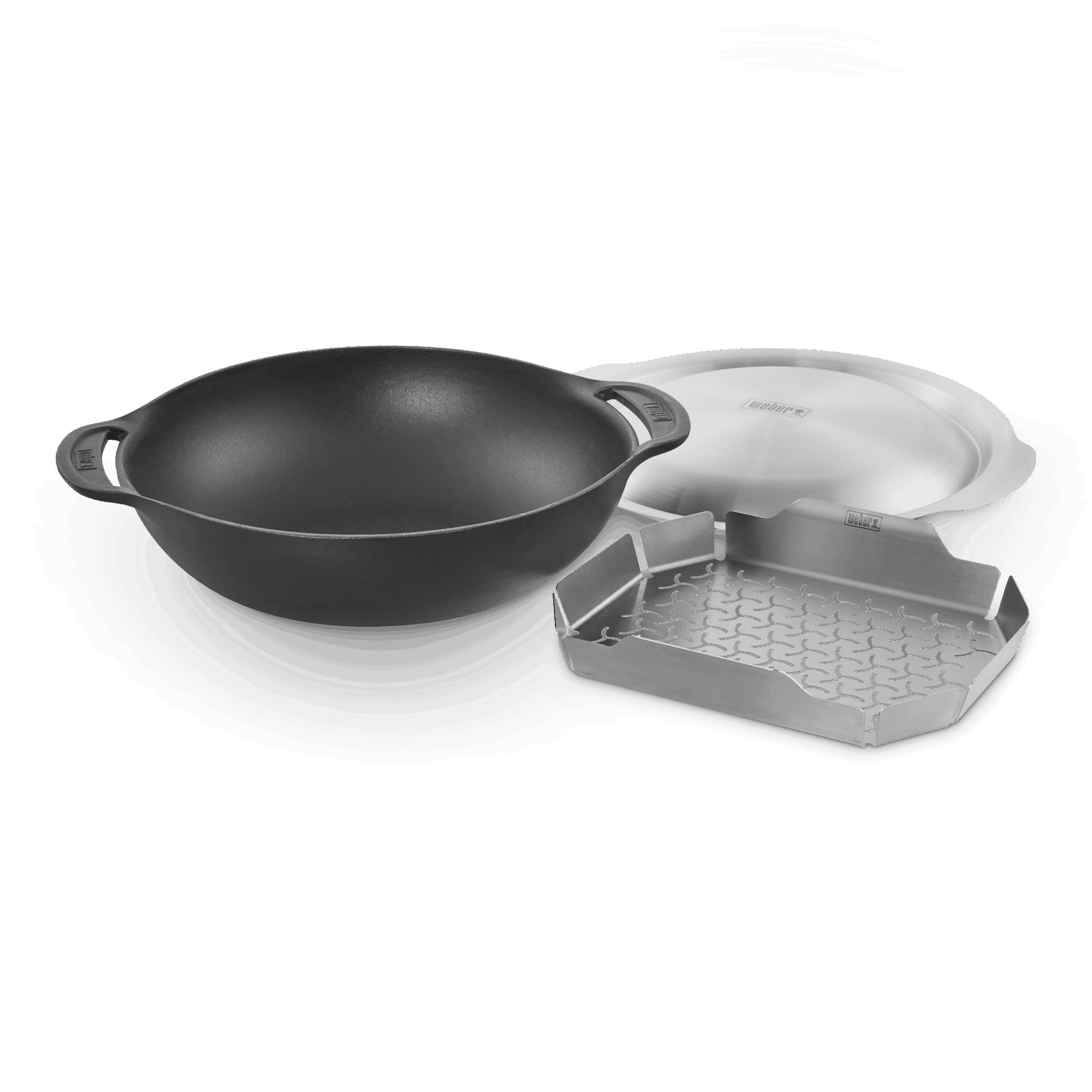 Hochwertige Wok-Pfanne aus Stahl für WOKN BBQ Set Wok mit Holzgriff 35cm Durchmesser Moesta-BBQ 10121 