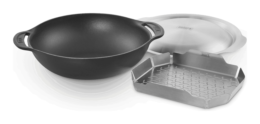 Afhankelijkheid atmosfeer Verhogen Wok Set with Steaming Rack | Cooking | Gourmet BBQ System - ID