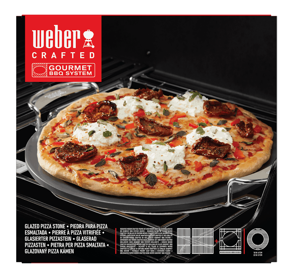  WEBER CRAFTED Gourmet BBQ System-geglazuurde pizzasteen View