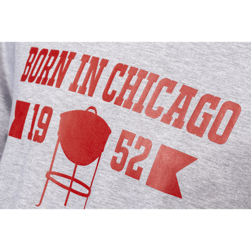 Pánské tričko „Born in Chicago“ – šedé image number 1