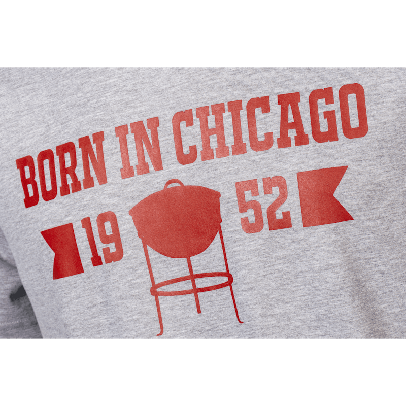 Pánské tričko „Born in Chicago“ – šedé image number 3