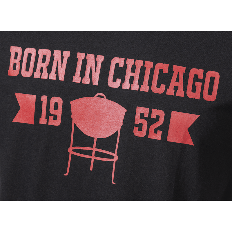 "Born in Chicago” T-Shirt för Herr – svart image number 3