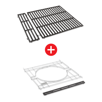 WEBER CRAFTED Porcelain-Enameled Cast-Iron Cooking Grates & Frame Kit – SPIRIT 200 series-view 2