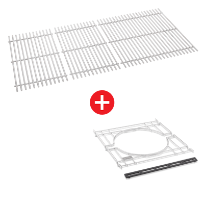WEBER CRAFTED Stainless Steel Cooking Grates & Frame Kit  – SEARWOOD XL 600, SMOKEFIRE EX6-view 2
