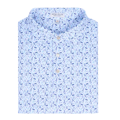 Weber x Peter Millar Polo - Blue-view 2