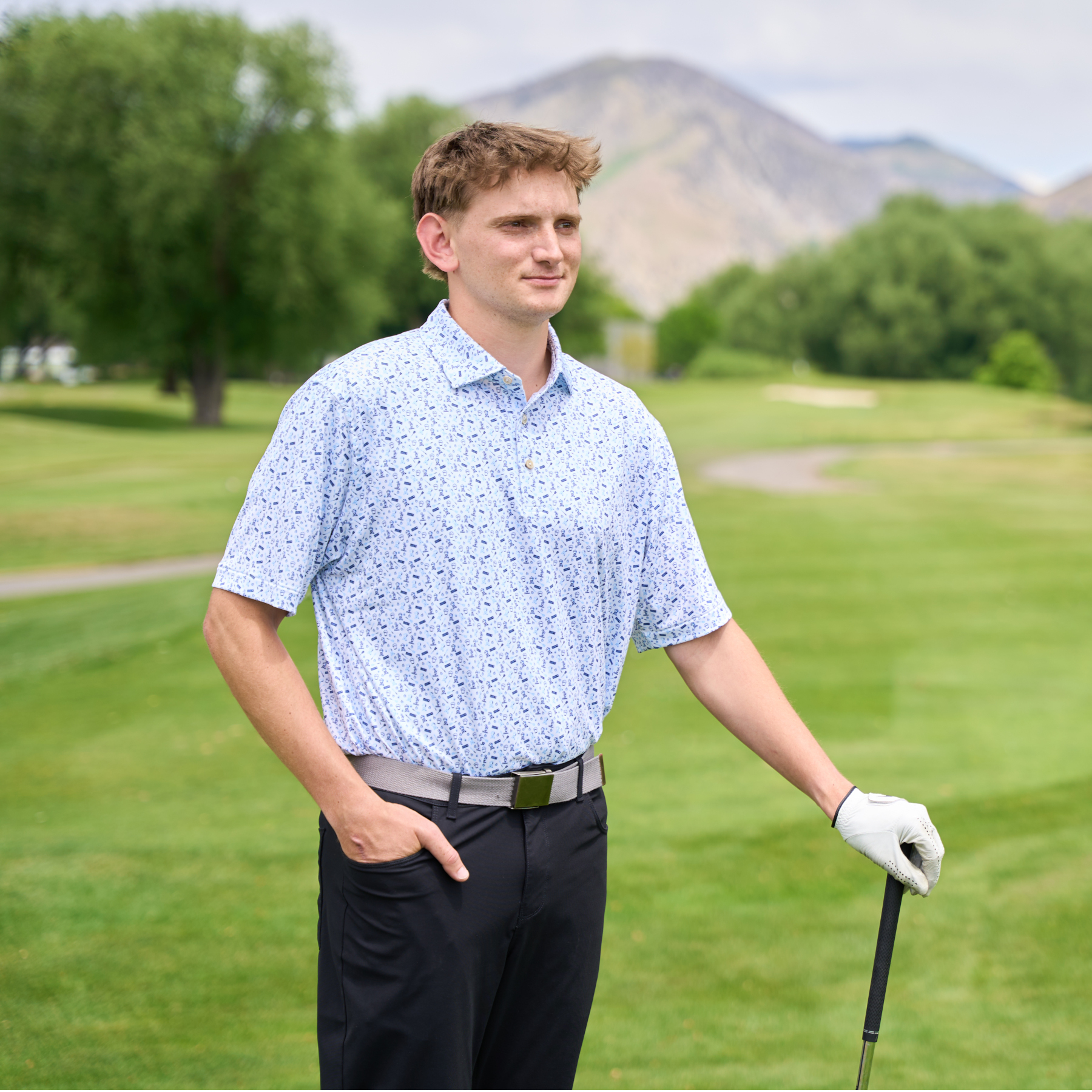 Weber x Peter Millar Polo - Blue | Weber US